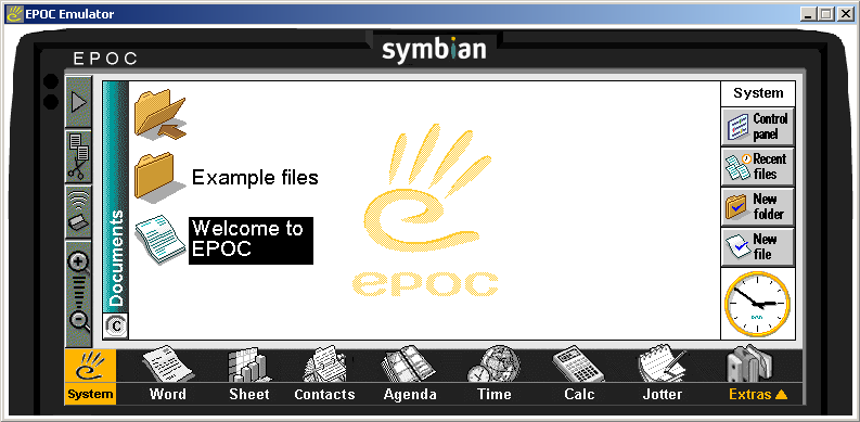 EPOC running in the Windows emulator